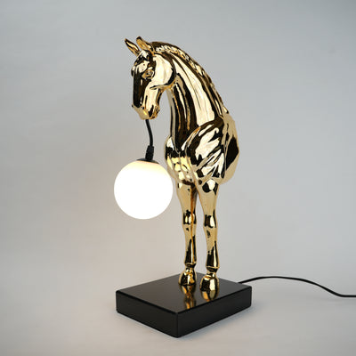 Golden Horse Globe Lamp