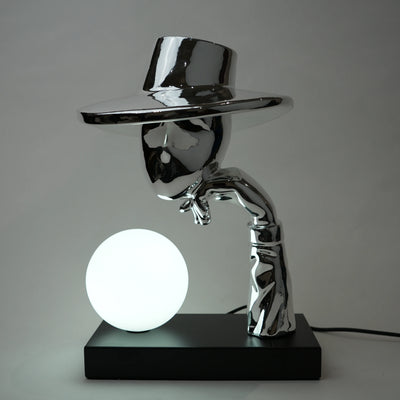 Elegant Hat Lamp Silver