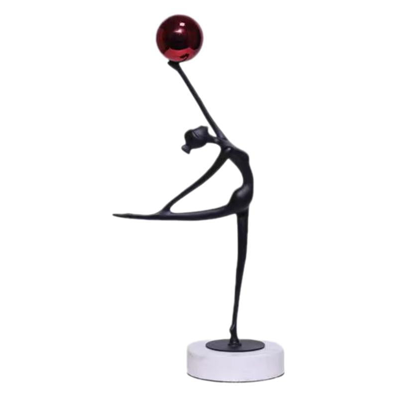 Graceful Motion Ballerina Sculpture- Red