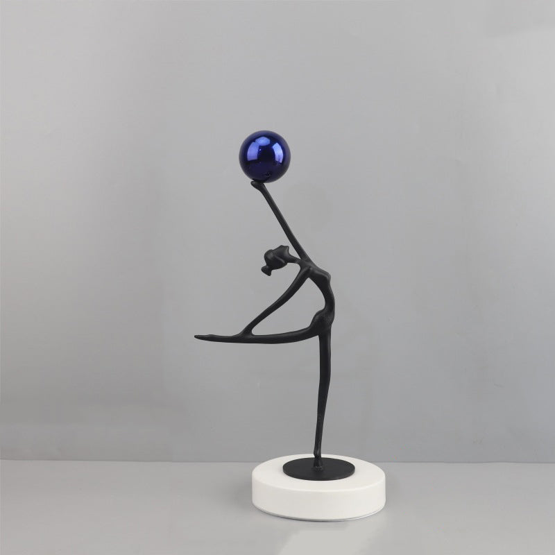 Graceful Motion Ballerina Sculpture - Blue