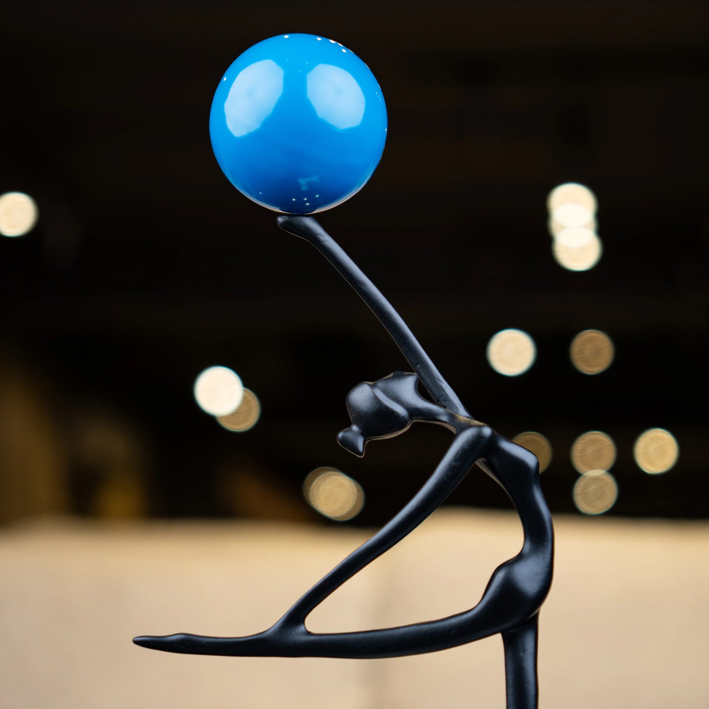 Graceful Motion Ballerina Sculpture - Blue
