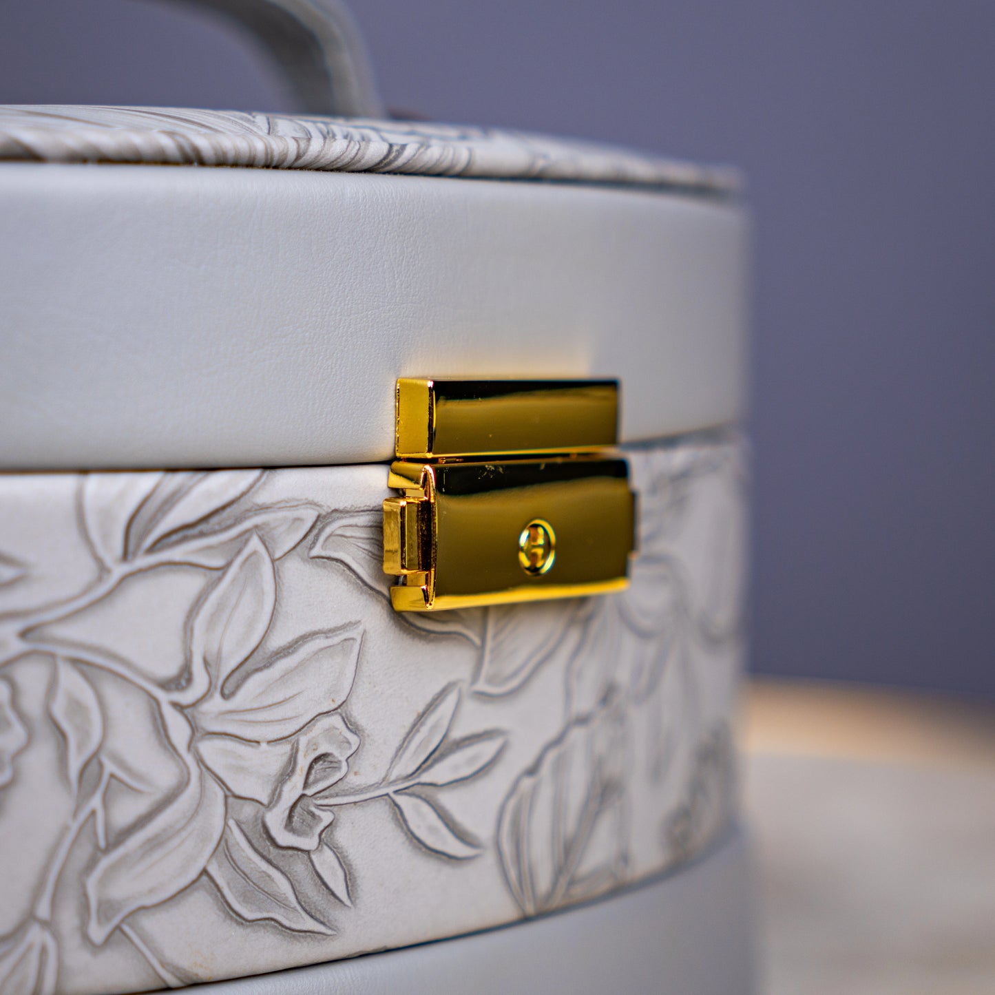 Elegant Grey Jewelry Box - Small