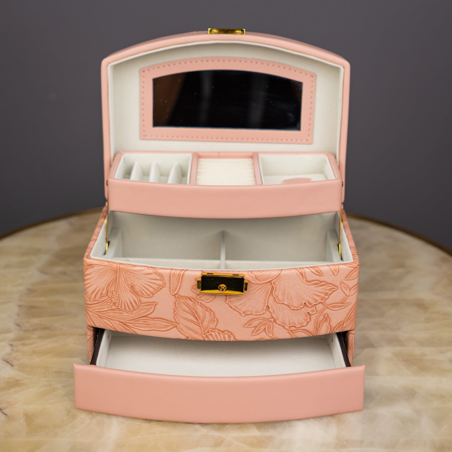 Elegant Pink Jewelry Box - Big