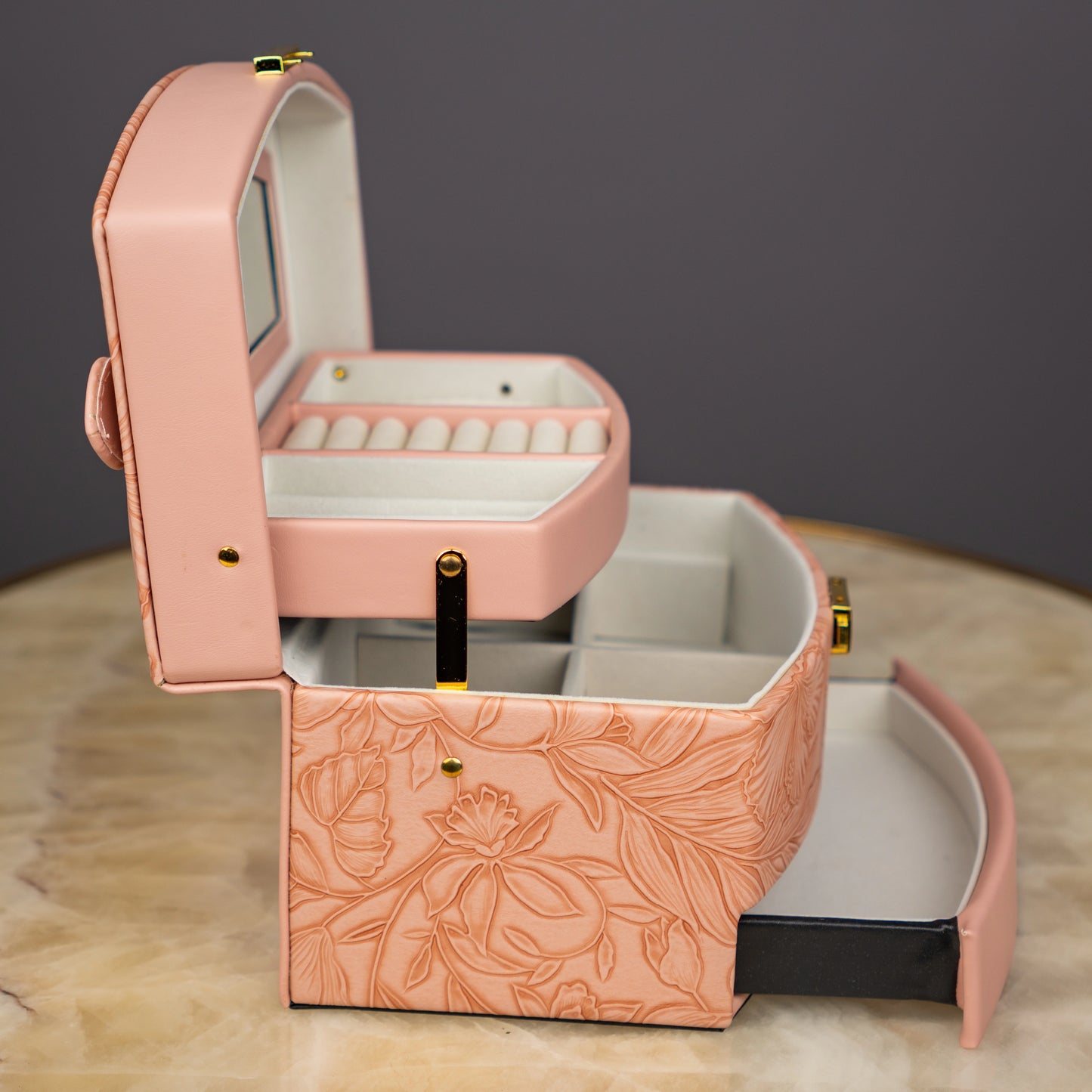 Elegant Pink Jewelry Box - Big