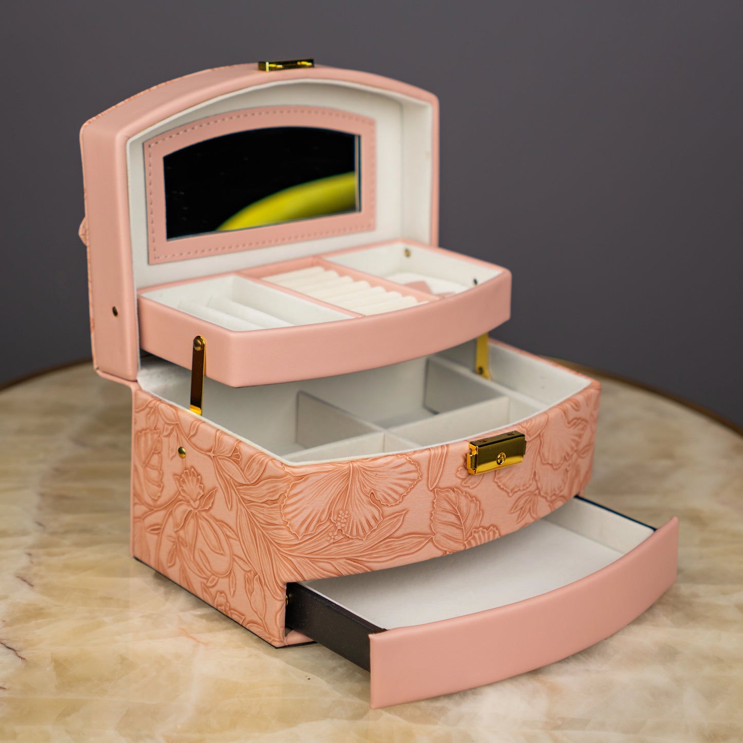 Elegant Pink Jewelry Box - Big