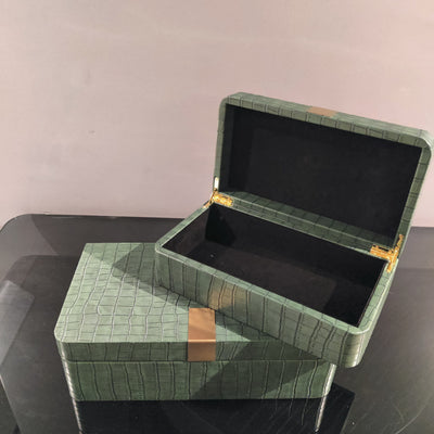 Croc-Textured 2-in-1 Decor Box
