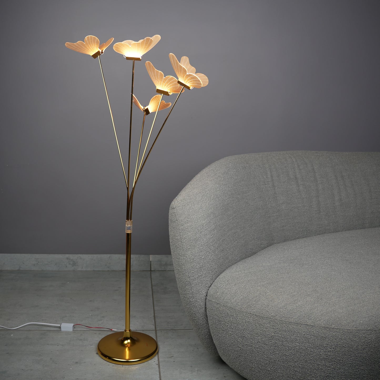 Golden Butterfly Floor Lamp