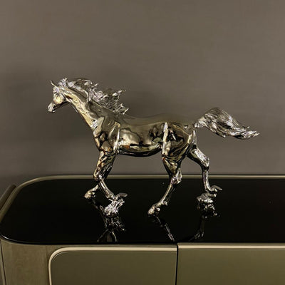 Silver Gallop Horse Decor