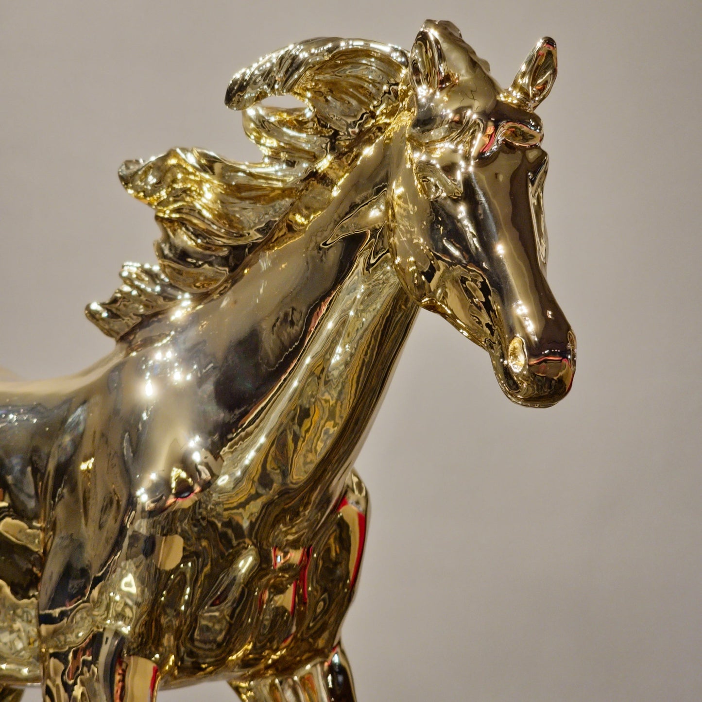 Golden Gallop Horse Sculpture