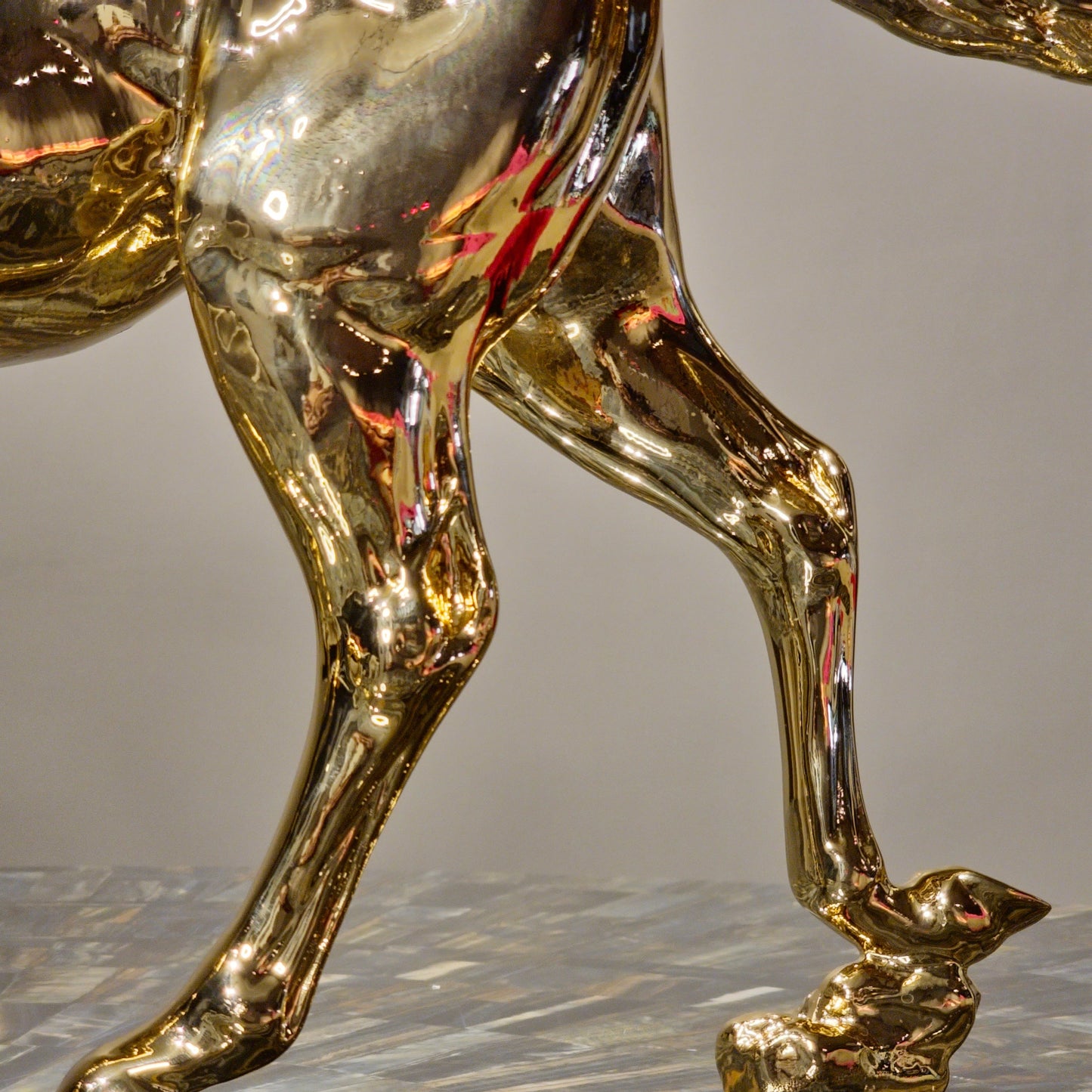 Golden Gallop Horse Sculpture