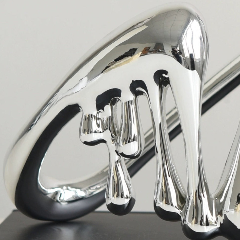 Silver Fluidity Sculpture - Medium