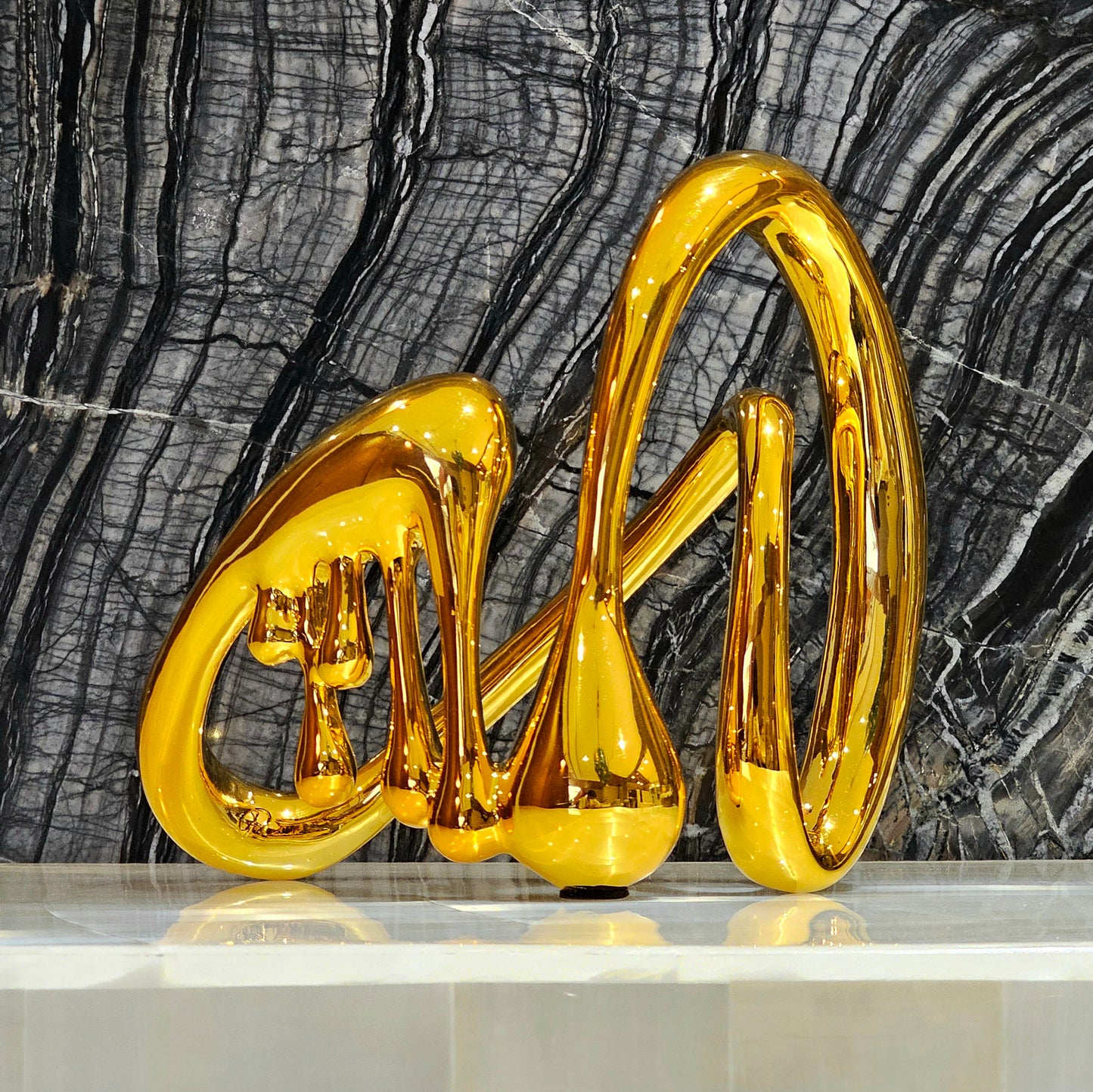 Golden Fluidity Sculpture - Large