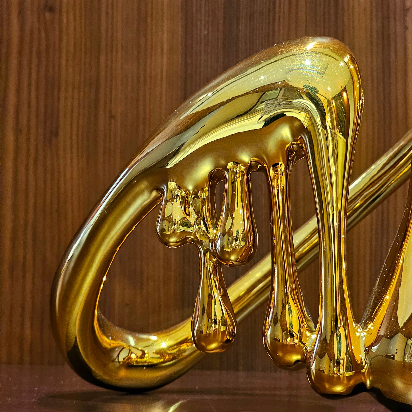 Golden Flowform Accent abstract decor