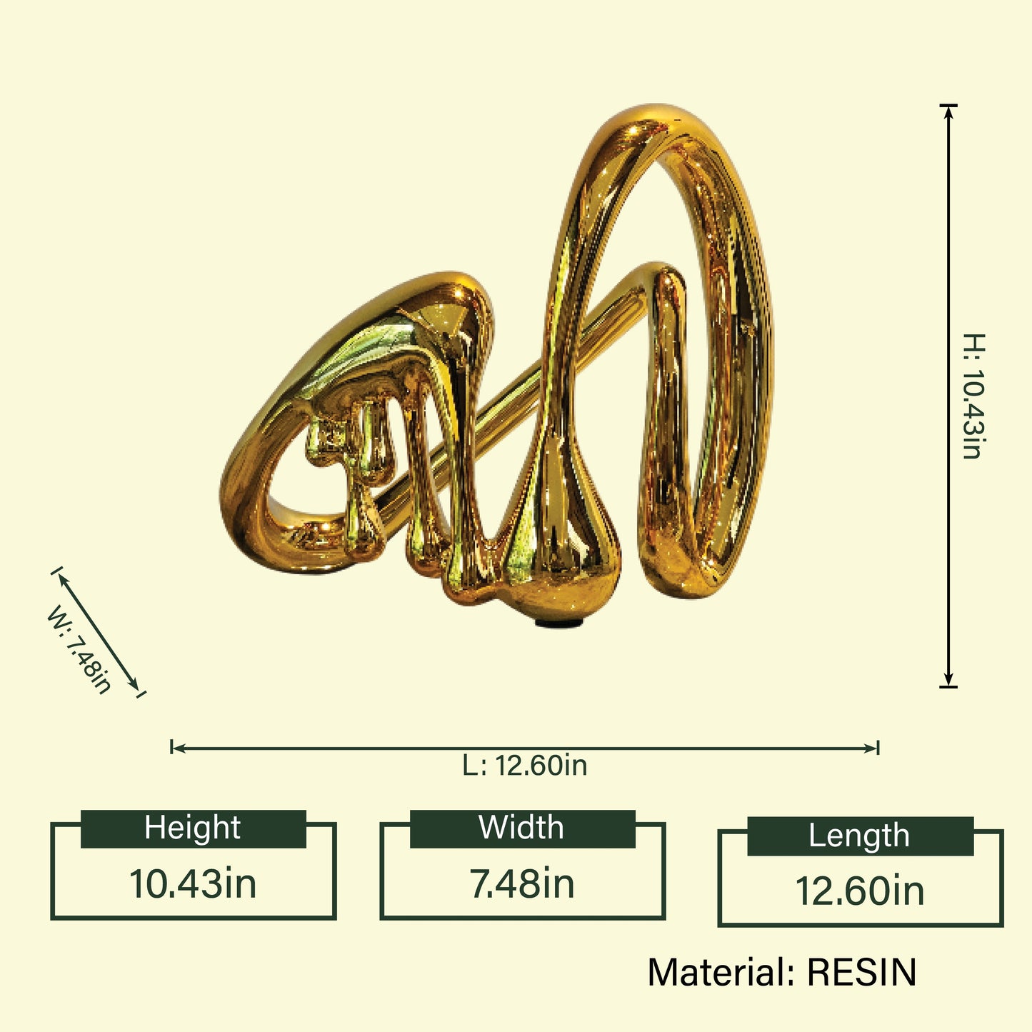 Golden Flowform Accent