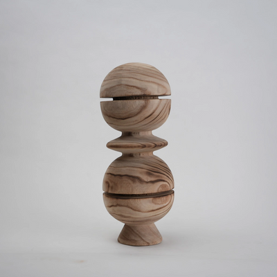 Wood Orb Totem Accent