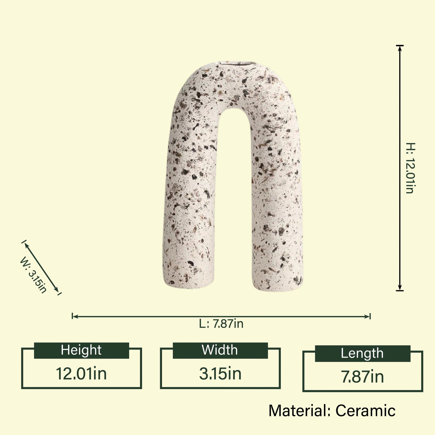 Terra Loop tall dimension spec on cream