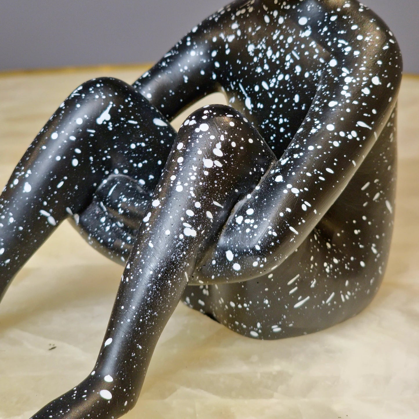 Abstract Black Sitting Decor