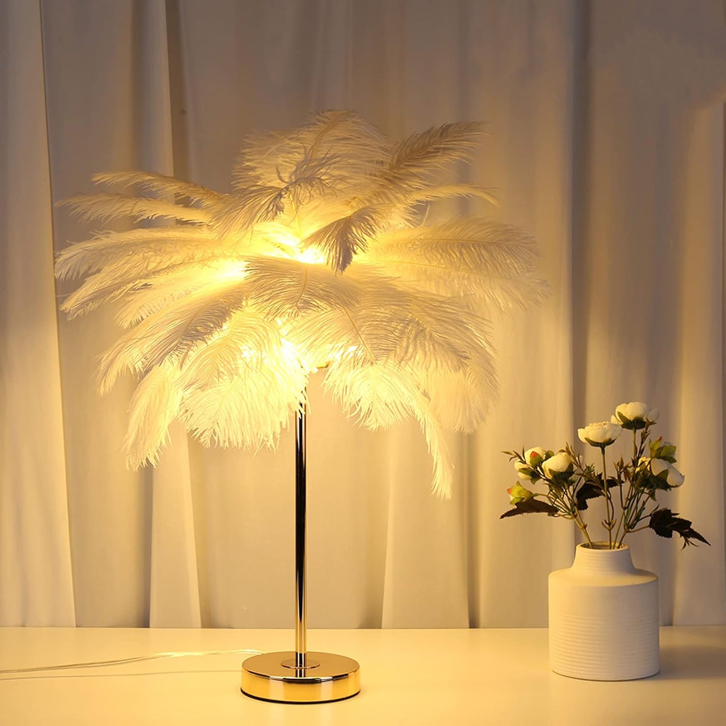 Feather Glow Lamp - White