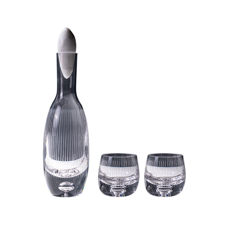Exclusive Marble-Topped Decanter Set