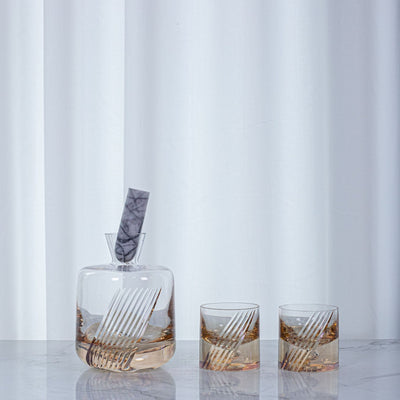Refined Marble Cork Decanter Set