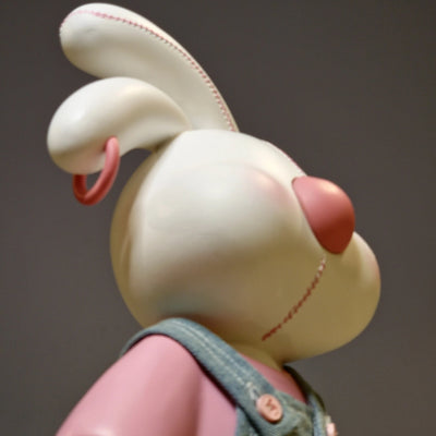 Cute Bunny Doll with Denim Overalls