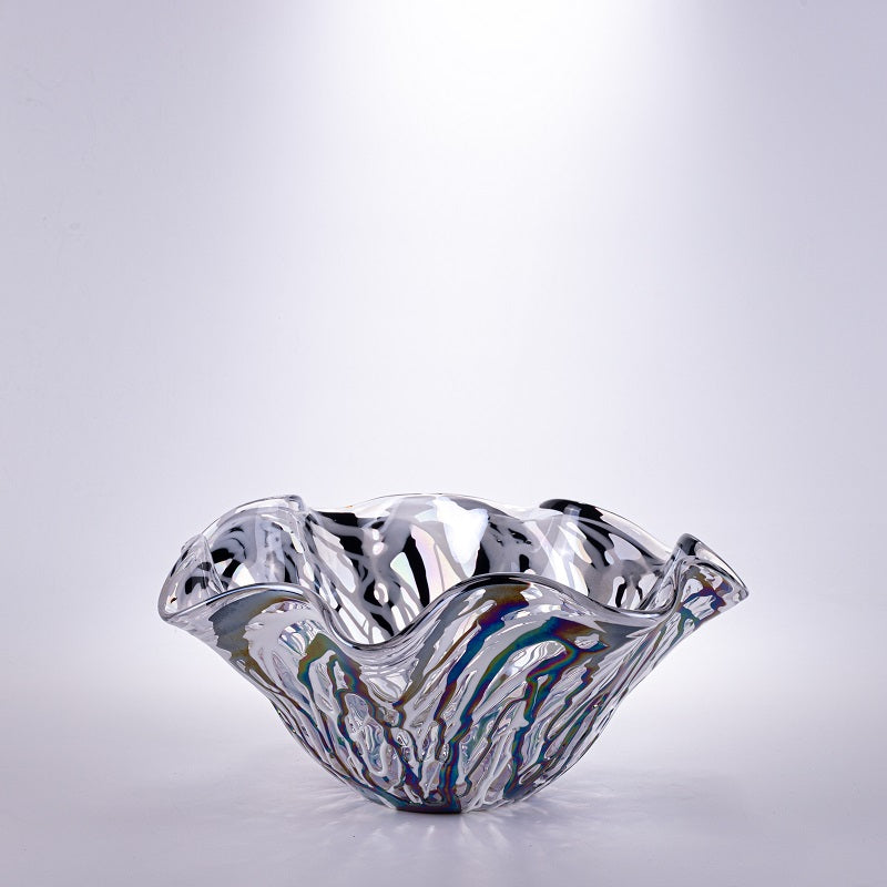 Ethereal Wave Luxe Glass Bowl