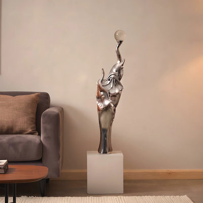 Silver Elephant Crystal Decor