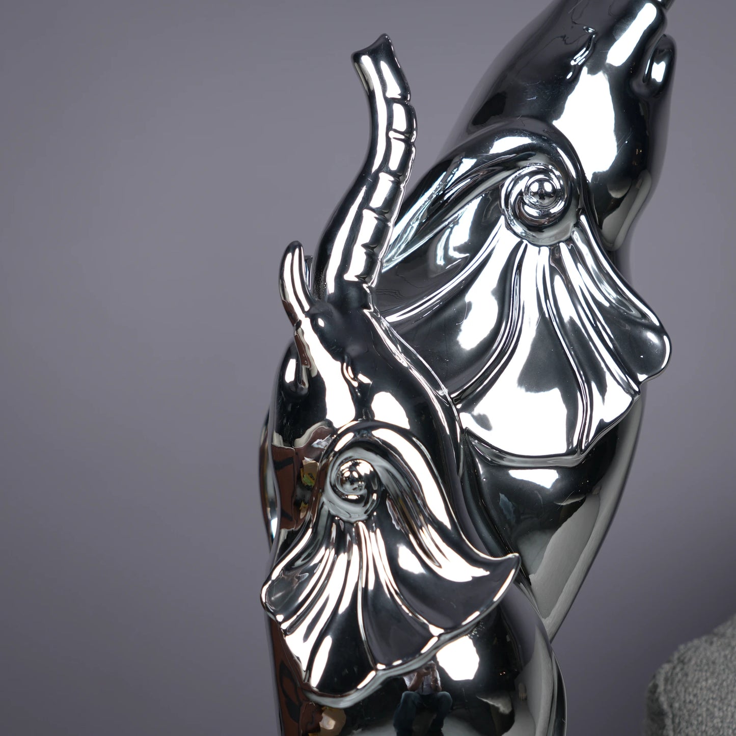 Silver Elephant Crystal Decor