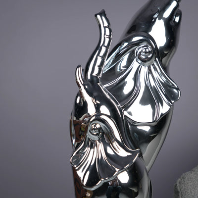 Silver Elephant Crystal Decor