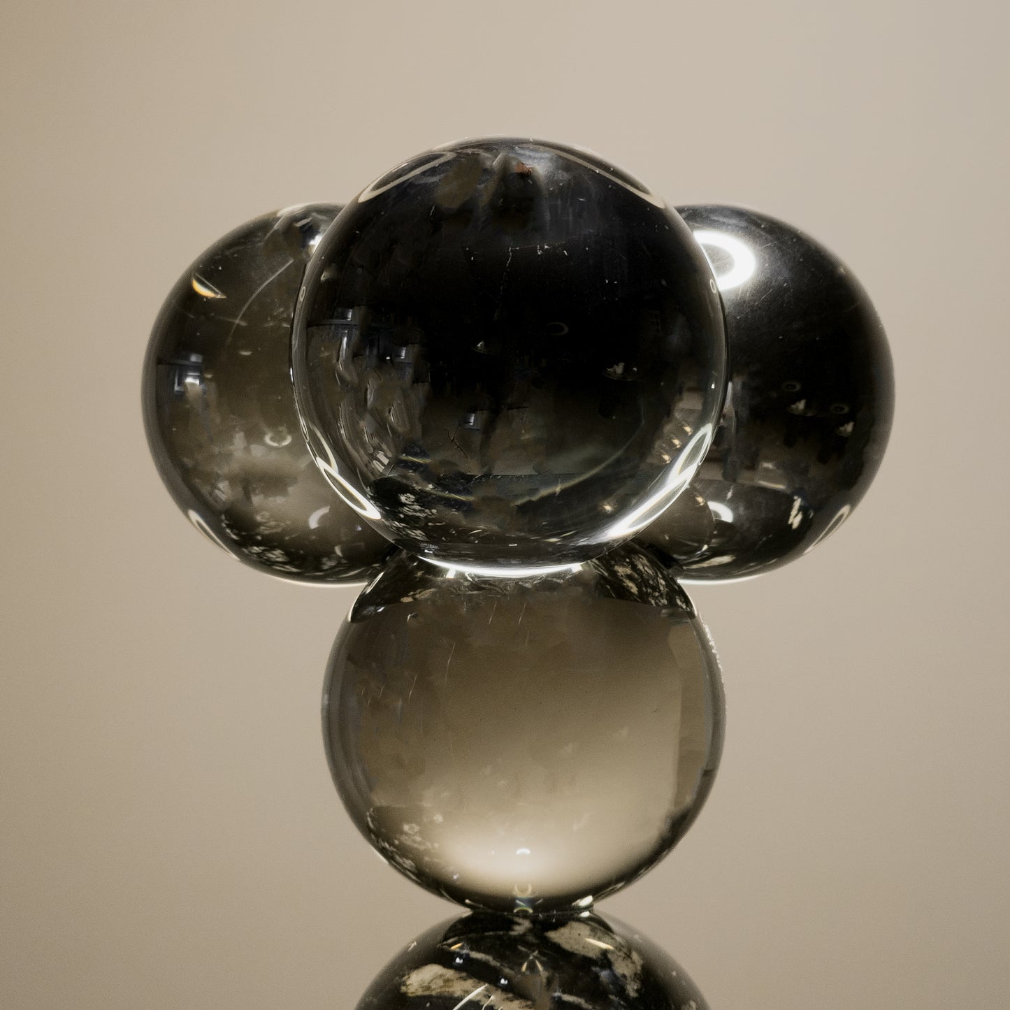 Aurora Stacked Glass Orb Centerpiece