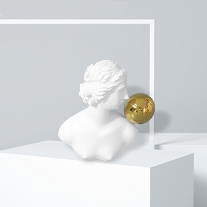 Serene Contemplation Figure - White