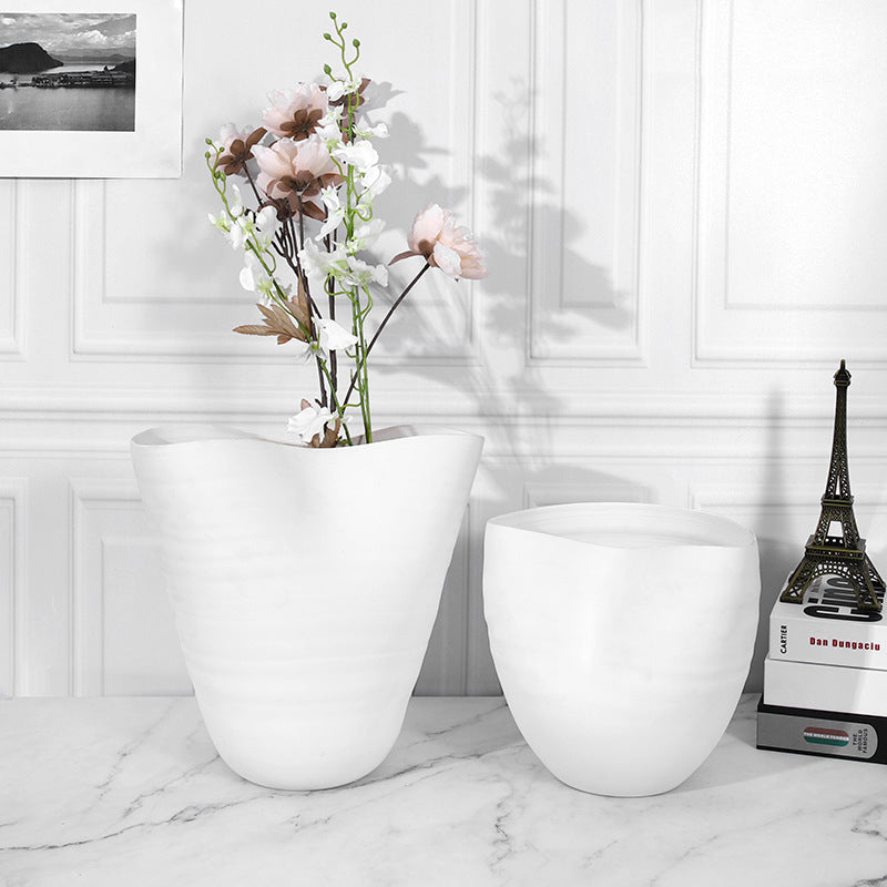 Modern Ascent Sculptural Resin Vase