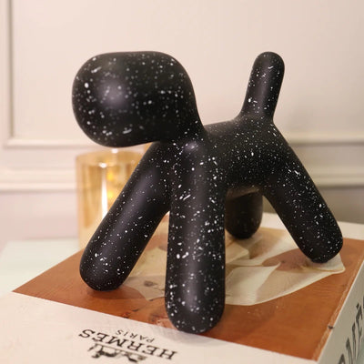 Speckled Abstract Dog Figurine