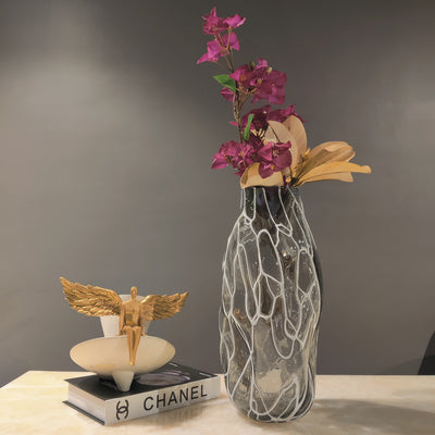 Celestial Drift Freeform Glass Vase - Big