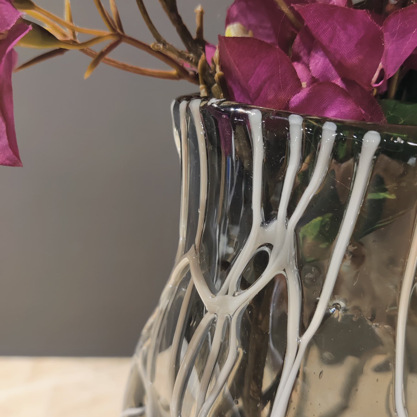 Ethereal Flow Freeform Glass Vase - Medium