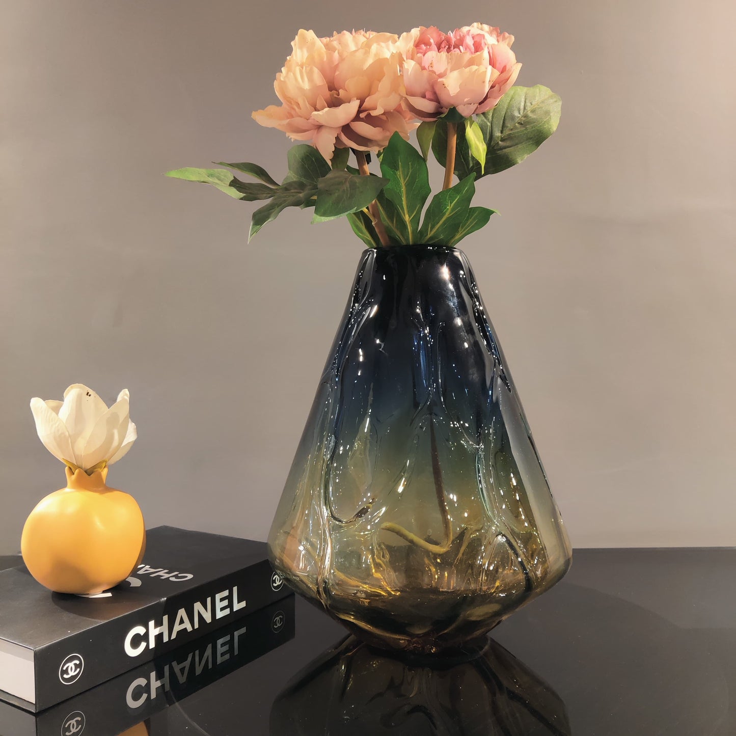 Azure Dawn Handblown Glass Vase