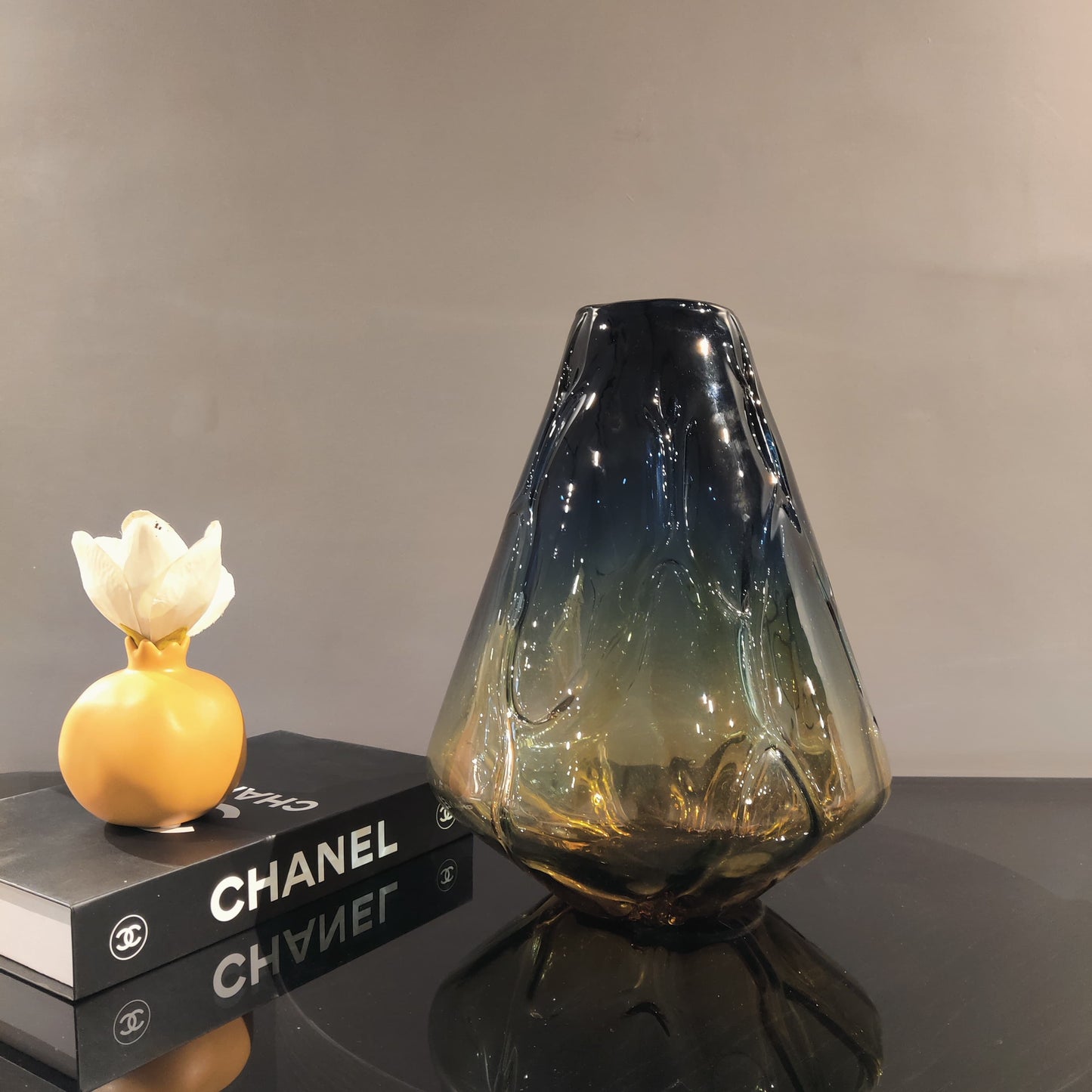 Azure Dawn Handblown Glass Vase