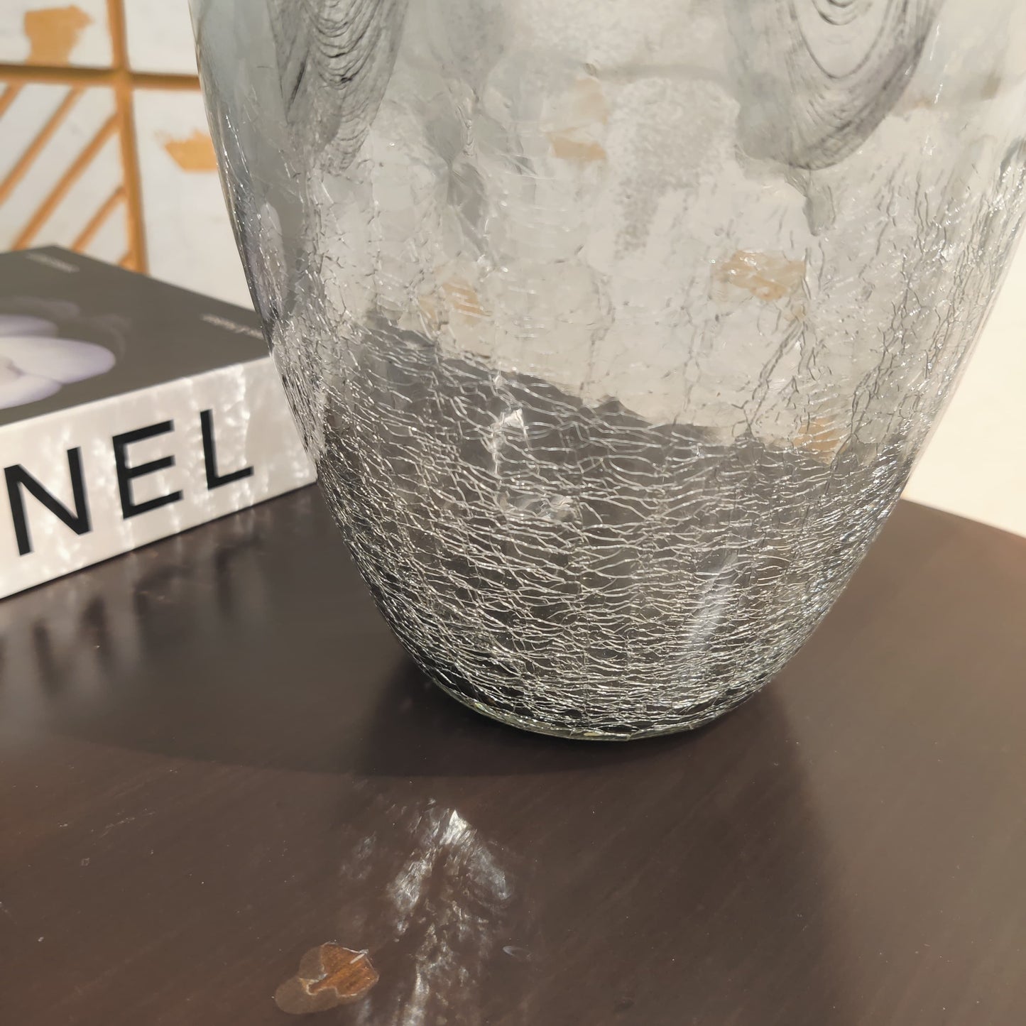 Silver Fog Handblown Glass Vase