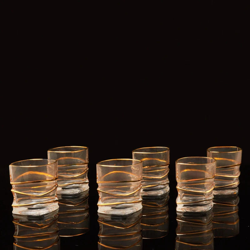 Golden Majesty Whiskey Glass - Set of 4