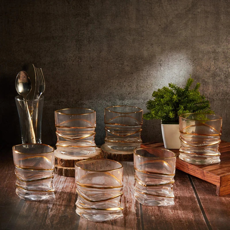 Golden Majesty Whiskey Glass - Set of 4