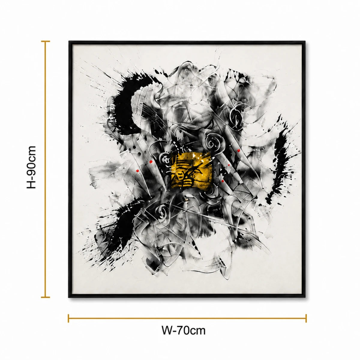 Golden Chaos Abstract Symphony