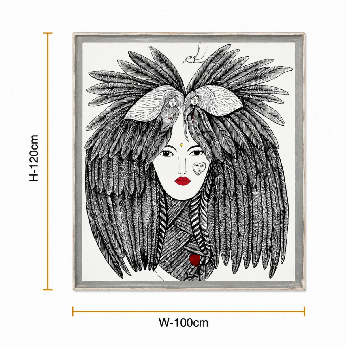 Celestial Feathered Empress Canvas