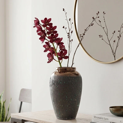 Green Charcoal Ceramic Vase