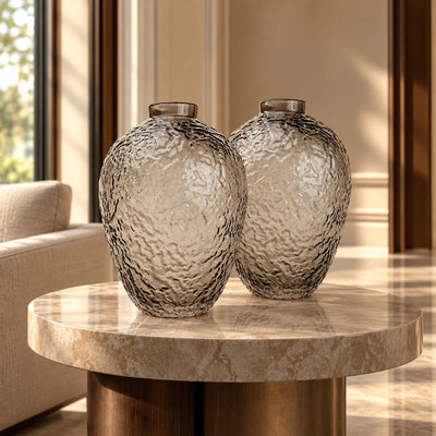 Hammered Glass Vase
