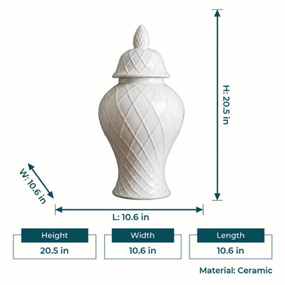 Ivory Lattice Jar