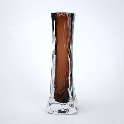 Mocha Glow Glass Vase