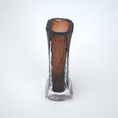 Mocha Glow Glass Vase