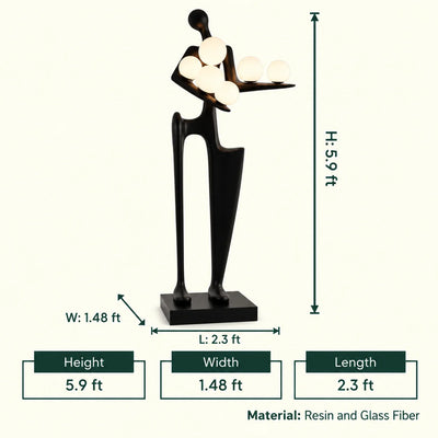 Modern Figure Orb Floor Lamp