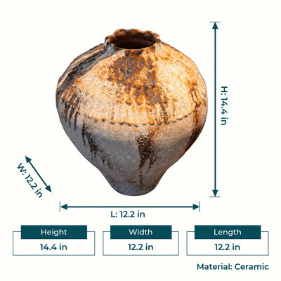Rust Patina Ceramic Vase