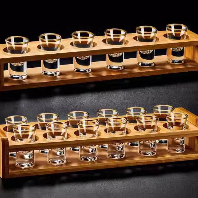 Gold Rim Luxe Shot Glass - Set of 6